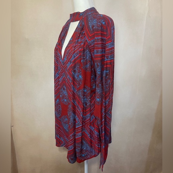 Free People women's M Walking on a Dream keyhole tunic top EUC - Picture 9 of 13
